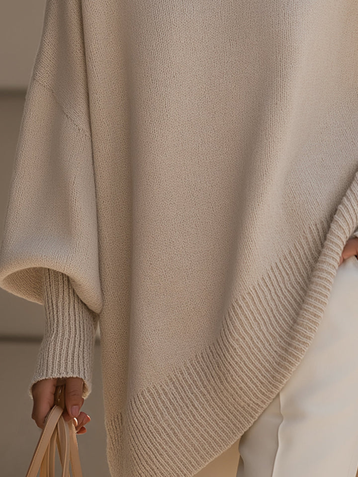 Kayla | Long Sleeve Oversized Fit Ribbed Cuffs Hem Sweater
