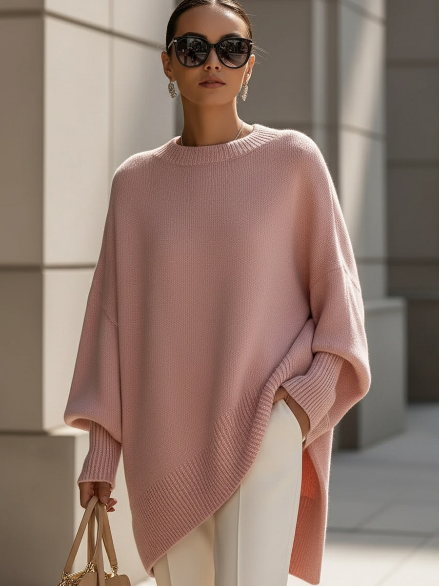 Kayla | Long Sleeve Oversized Fit Ribbed Cuffs Hem Sweater