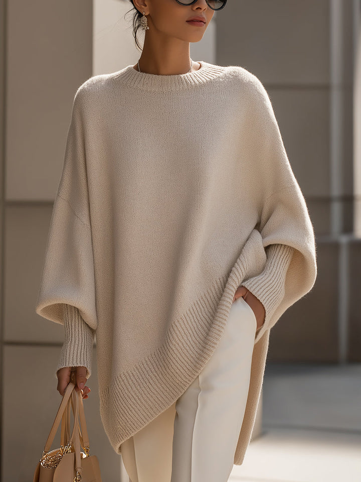 Kayla | Long Sleeve Oversized Fit Ribbed Cuffs Hem Sweater