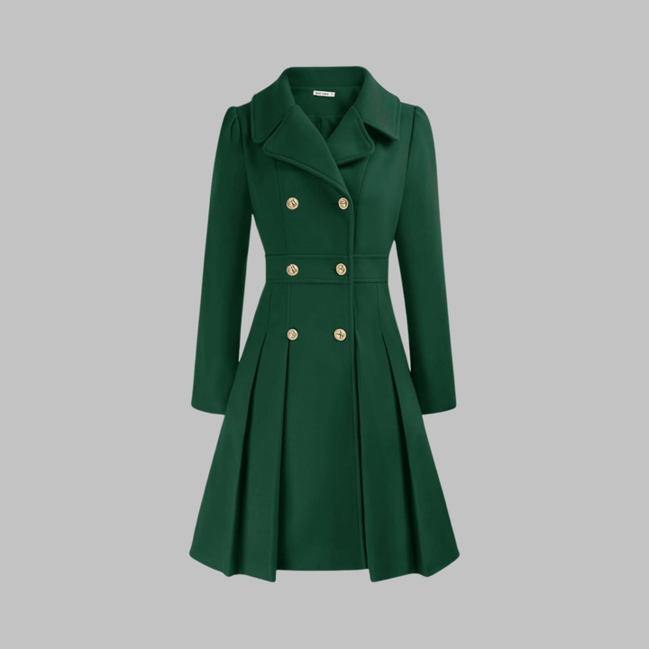 Seraphine | Elegant Fit-and-Flare Double-Breasted Trench Coat