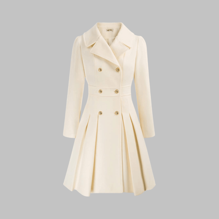 Seraphine | Elegant Fit-and-Flare Double-Breasted Trench Coat