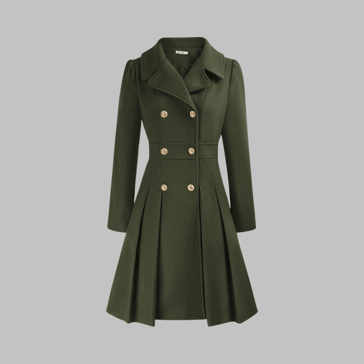 Seraphine | Elegant Fit-and-Flare Double-Breasted Trench Coat