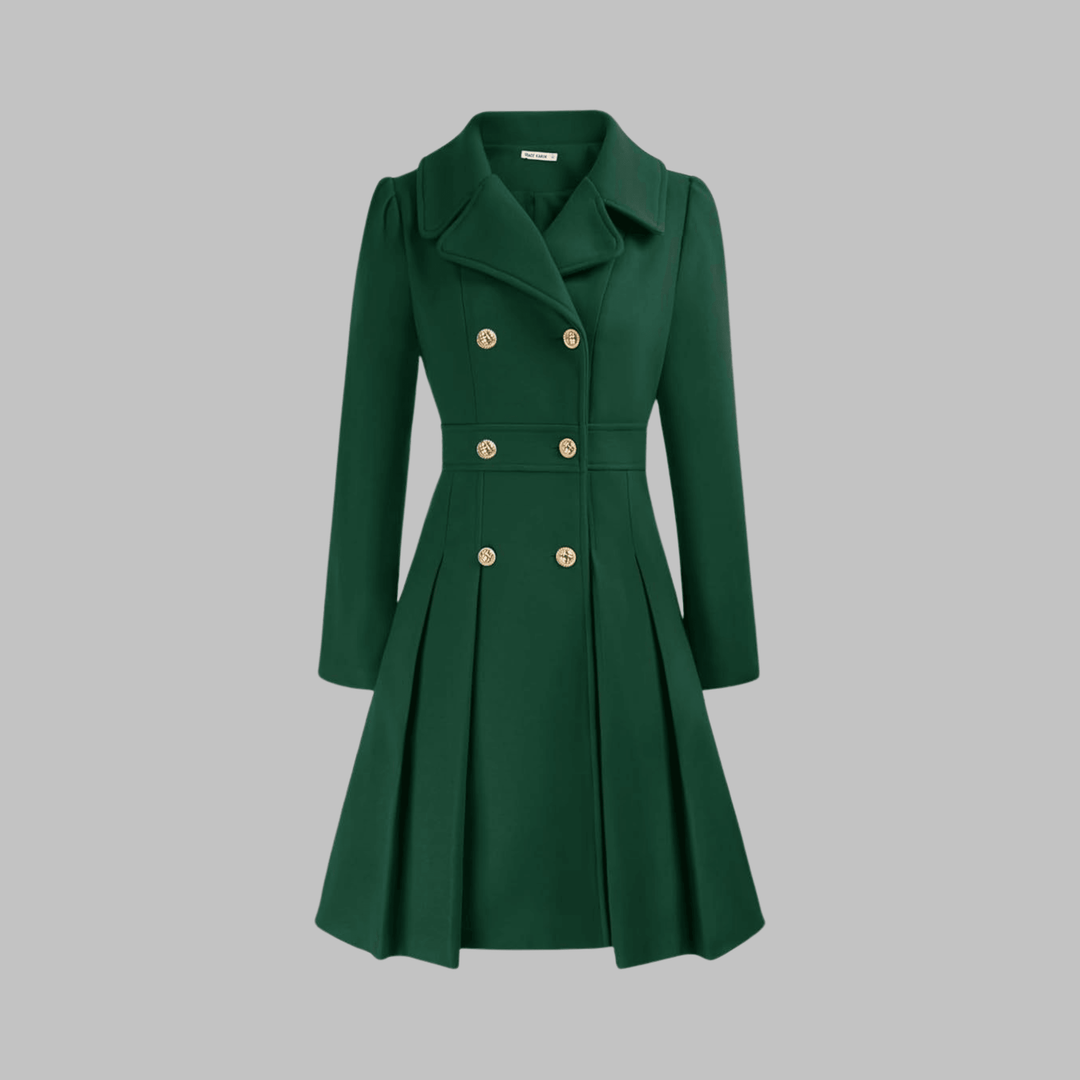 Seraphine | Elegant Fit-and-Flare Double-Breasted Trench Coat