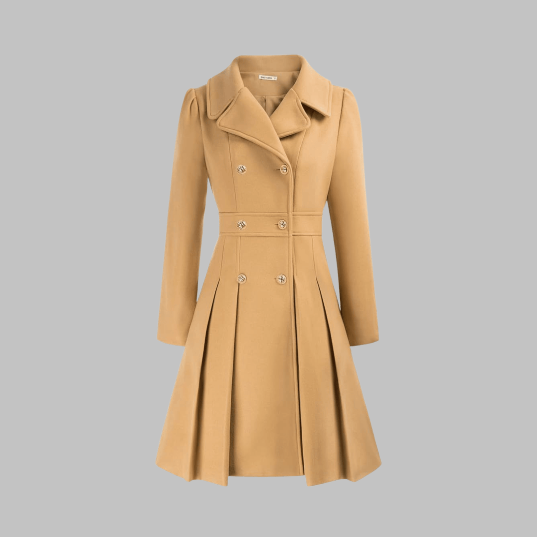 Seraphine | Elegant Fit-and-Flare Double-Breasted Trench Coat