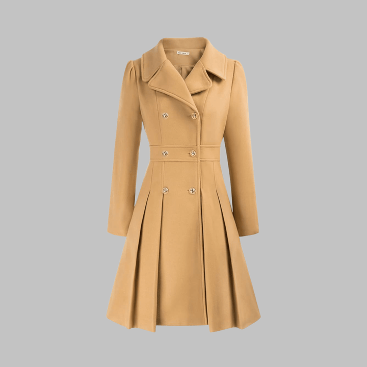Seraphine | Elegant Fit-and-Flare Double-Breasted Trench Coat