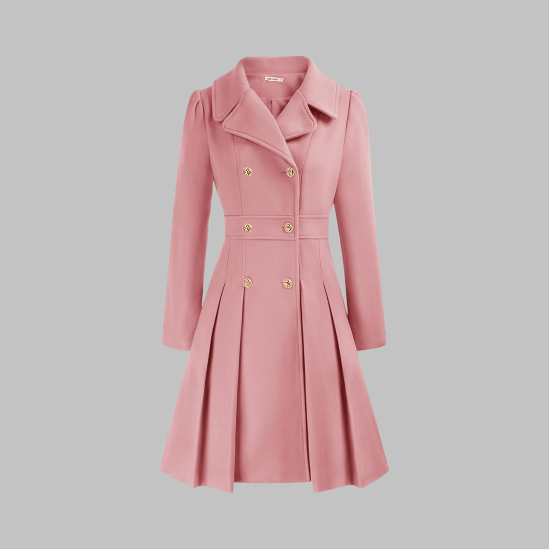 Seraphine | Elegant Fit-and-Flare Double-Breasted Trench Coat