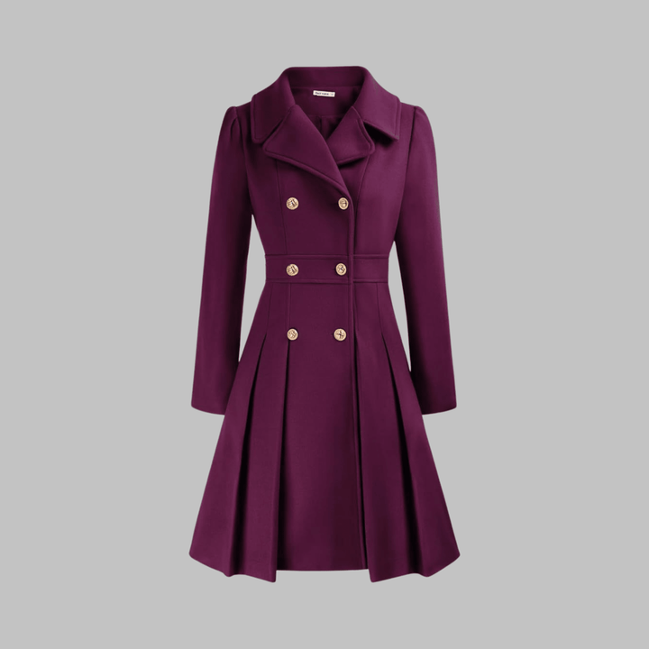 Seraphine | Elegant Fit-and-Flare Double-Breasted Trench Coat
