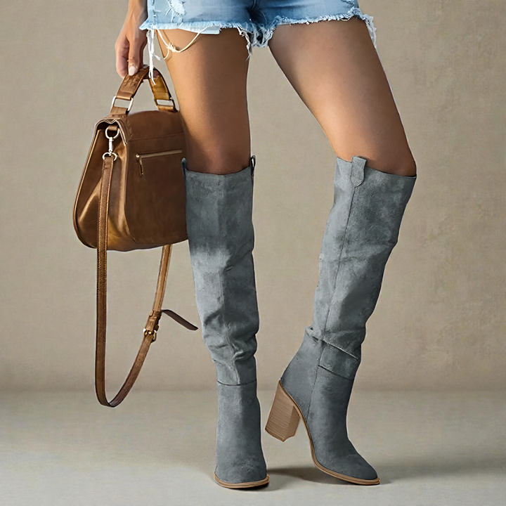Gina | Suede Elegant Knee-High Winter Waterproof Boots