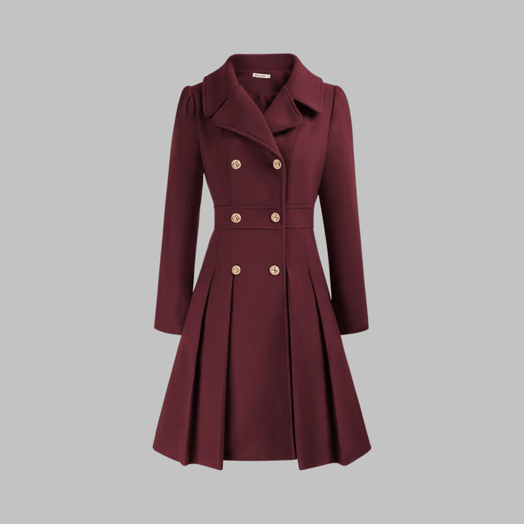 Seraphine | Elegant Fit-and-Flare Double-Breasted Trench Coat