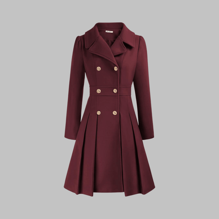 Seraphine | Elegant Fit-and-Flare Double-Breasted Trench Coat