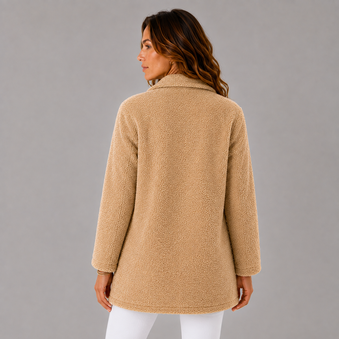 Camille | Double-Breasted Sherpa Wool Jacket