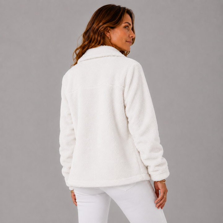 Elara | Winter Textured Collared Wool Jacket