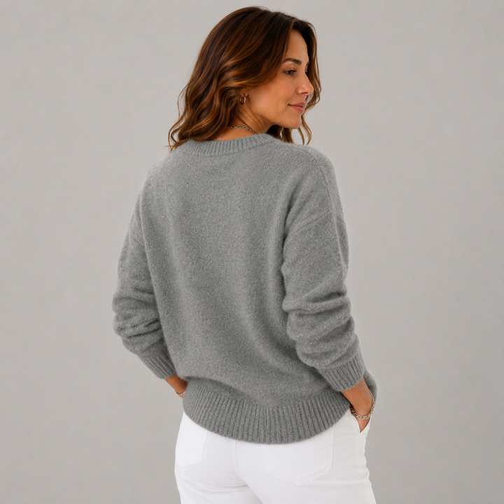 Vicky | Button Detail Crew Neck Cardigan