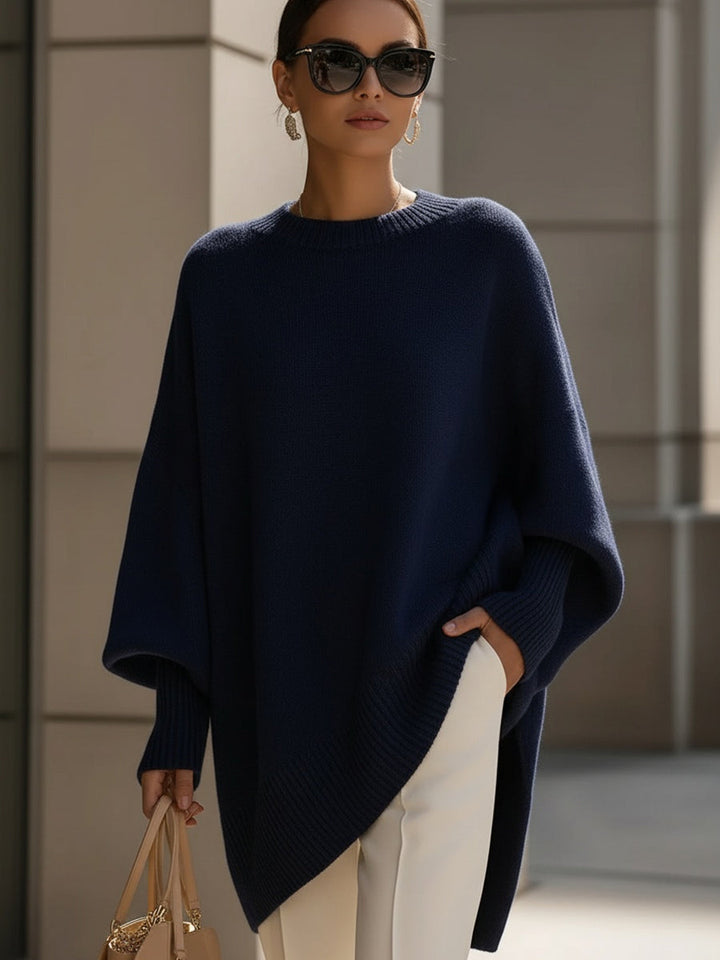 Kayla | Long Sleeve Oversized Fit Ribbed Cuffs Hem Sweater