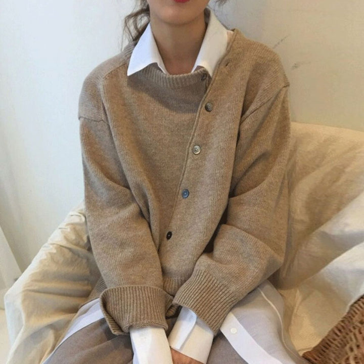 Sara | Versatile Open Front with Long Sleeves Knit Cardigan