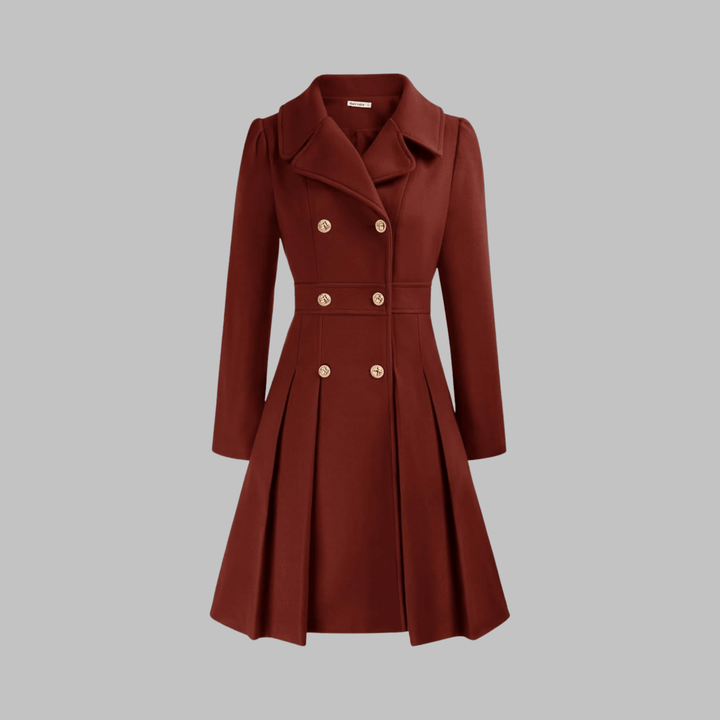 Seraphine | Elegant Fit-and-Flare Double-Breasted Trench Coat