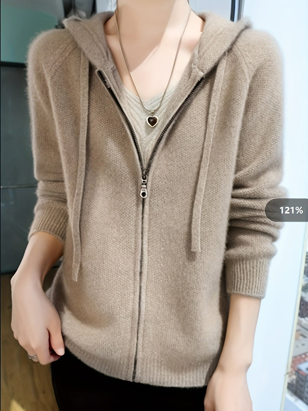 Linda | Ultra-Soft Blend Oversized Hooded Zip-Up Cardigan