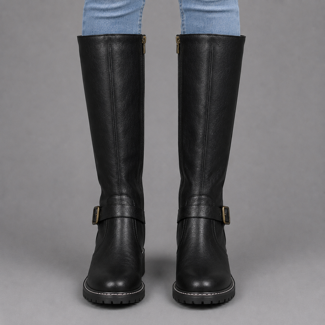 Cindy | Waterproof Leather Knee-High Boots