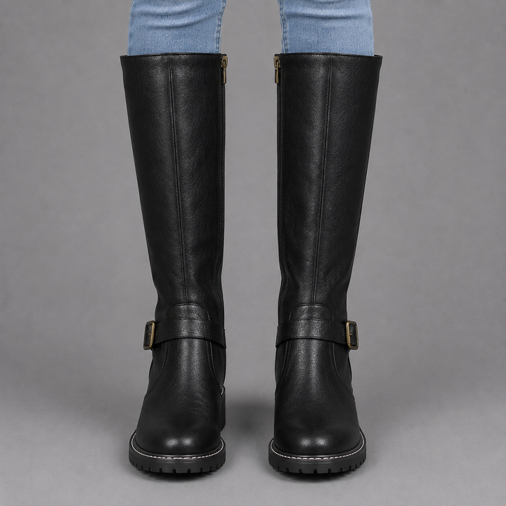 Cindy | Waterproof Leather Knee-High Boots