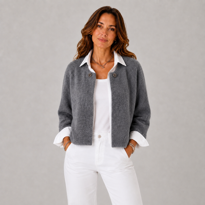 Fiona | Relaxed Cashmere Cropped Winter Jacket
