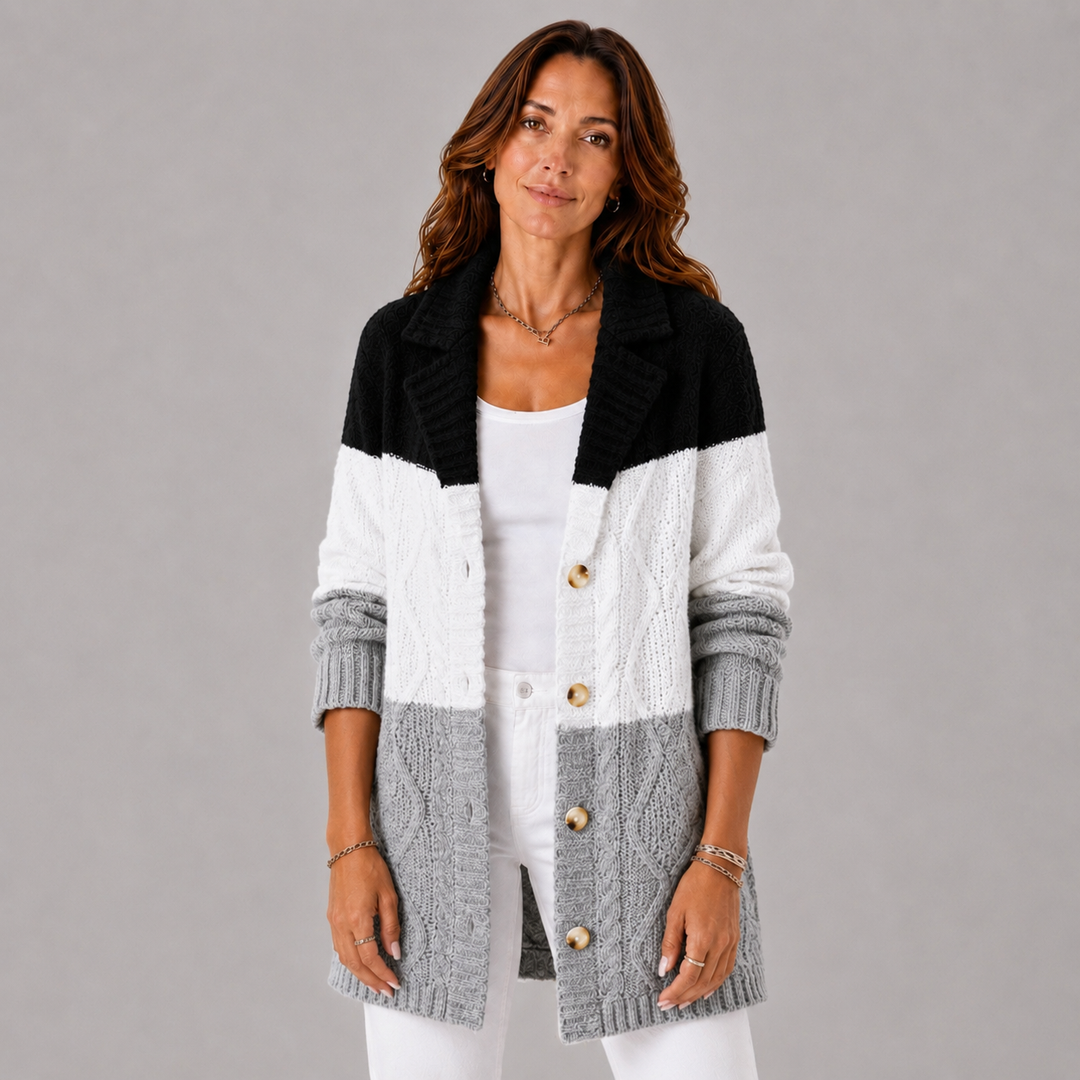 Clara | Winter Cable-Knit Longline Cardigan