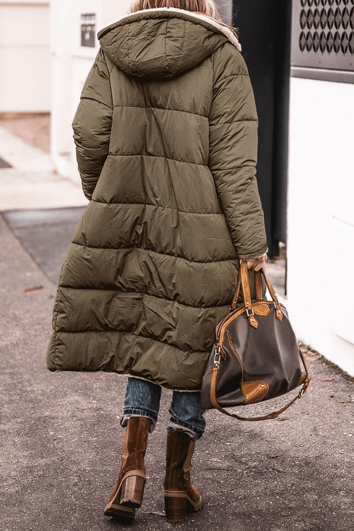 Jenny | Winter Reversible Sherpa Longline Puffer Jacket
