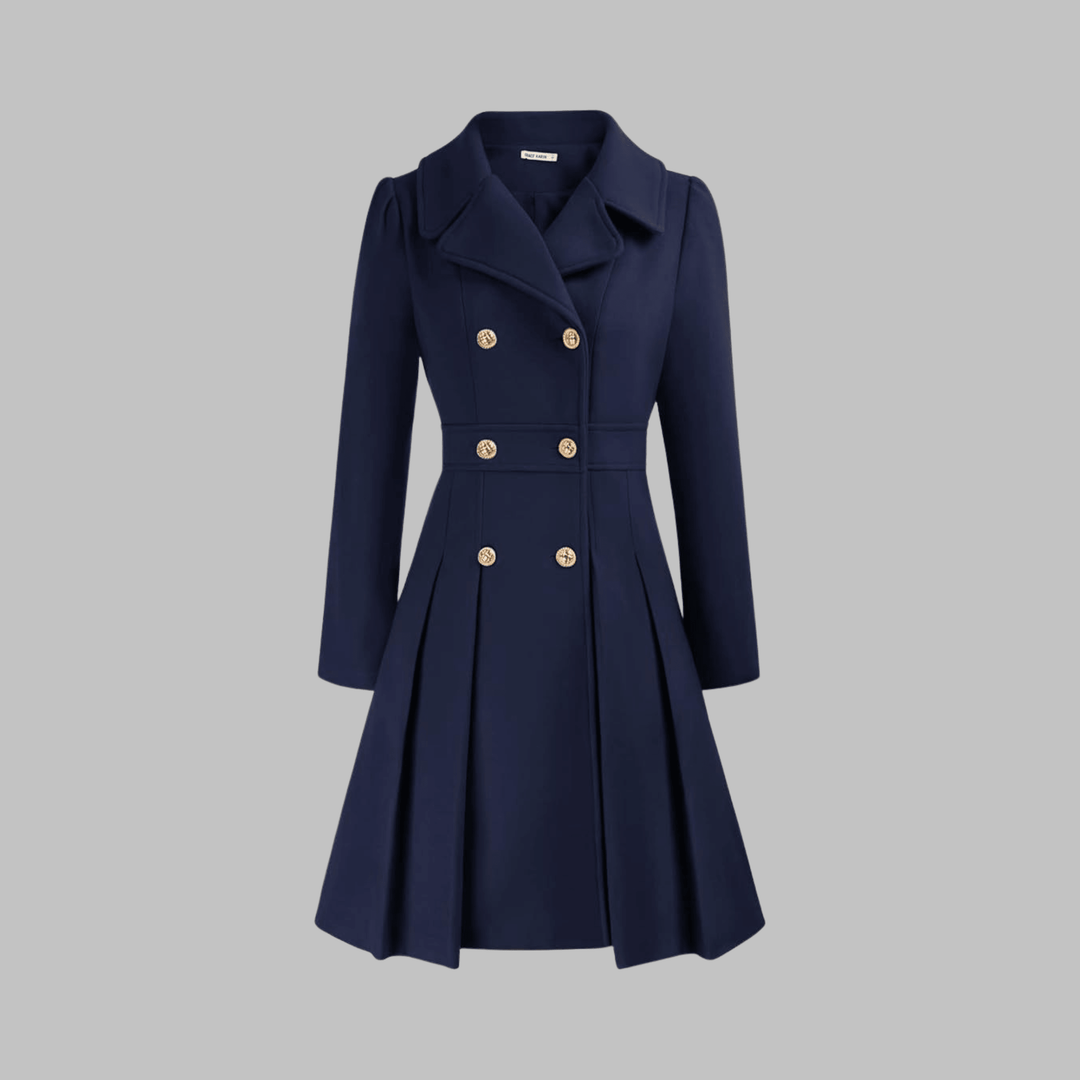 Seraphine | Elegant Fit-and-Flare Double-Breasted Trench Coat