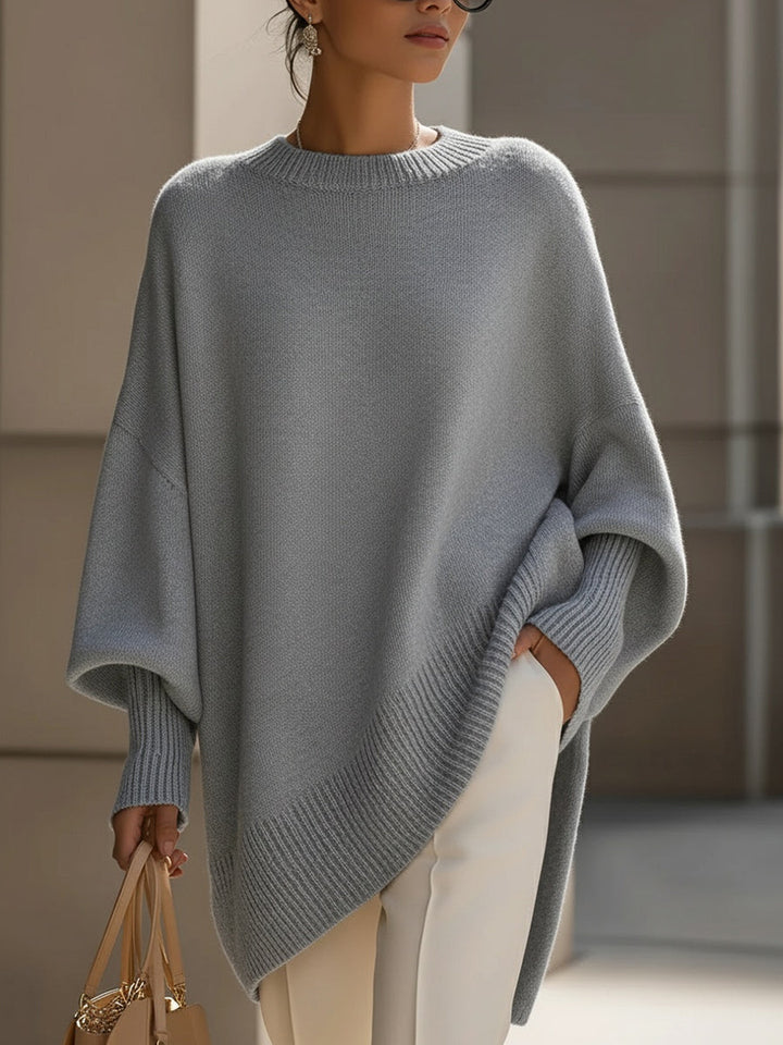 Kayla | Long Sleeve Oversized Fit Ribbed Cuffs Hem Sweater