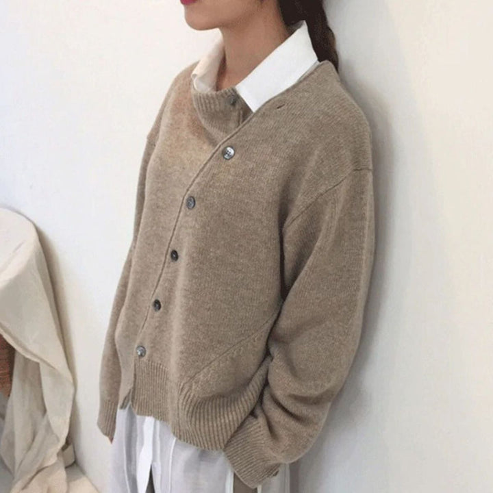 Sara | Versatile Open Front with Long Sleeves Knit Cardigan