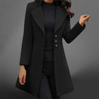 Vinci Luxurious Italian Wool Long Sleeve Coat