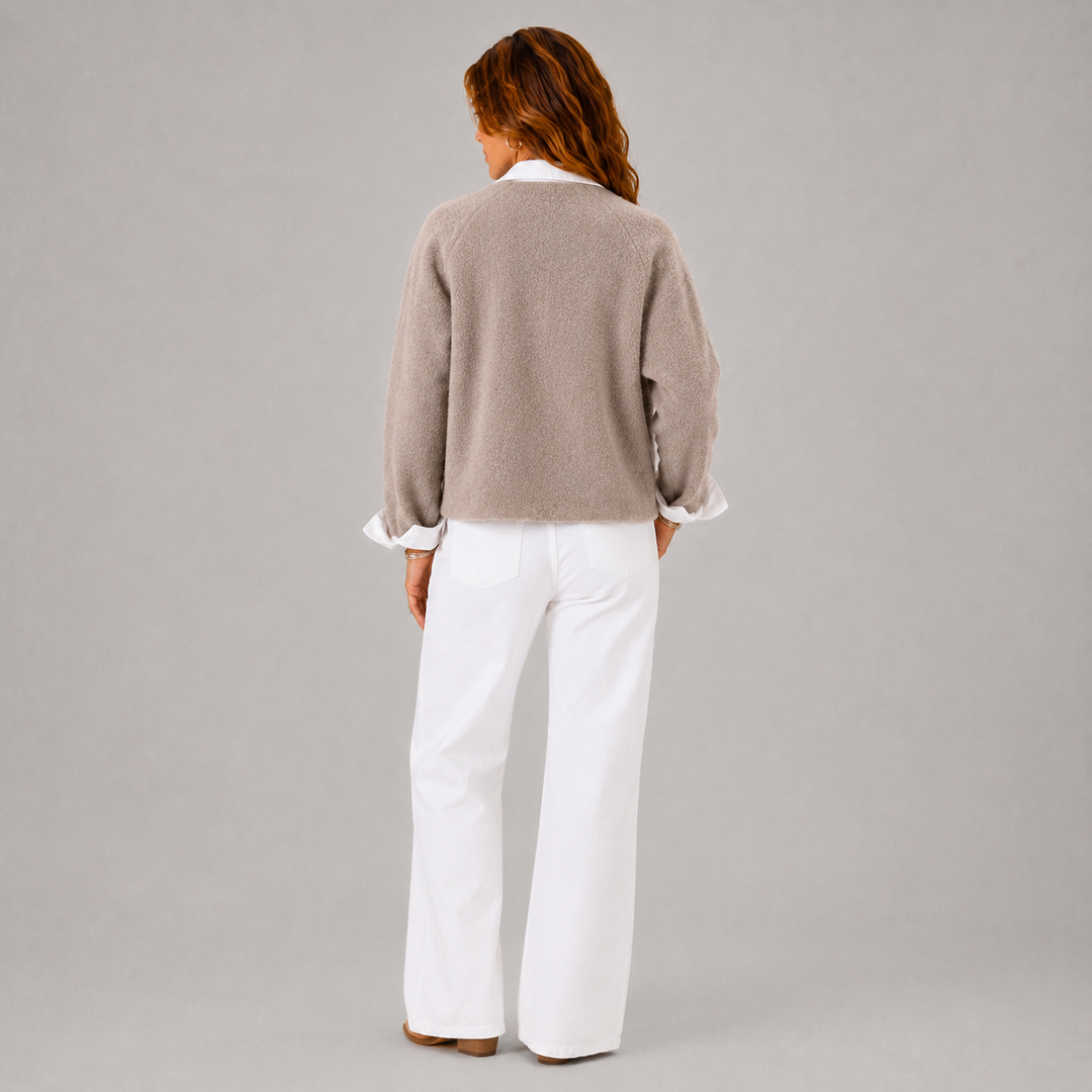 Fiona | Relaxed Cashmere Cropped Winter Jacket