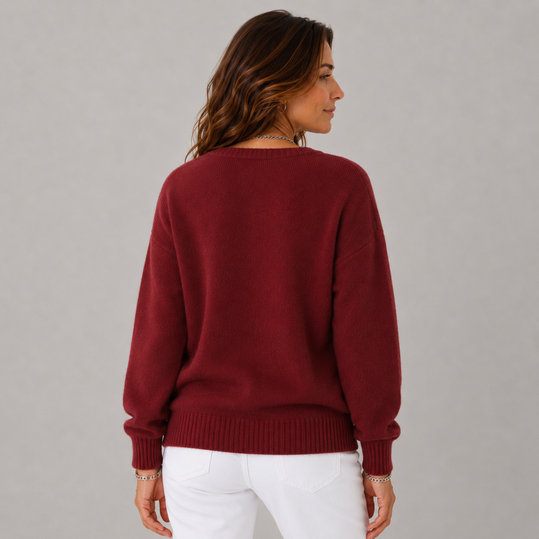 Vicky | Button Detail Crew Neck Cardigan