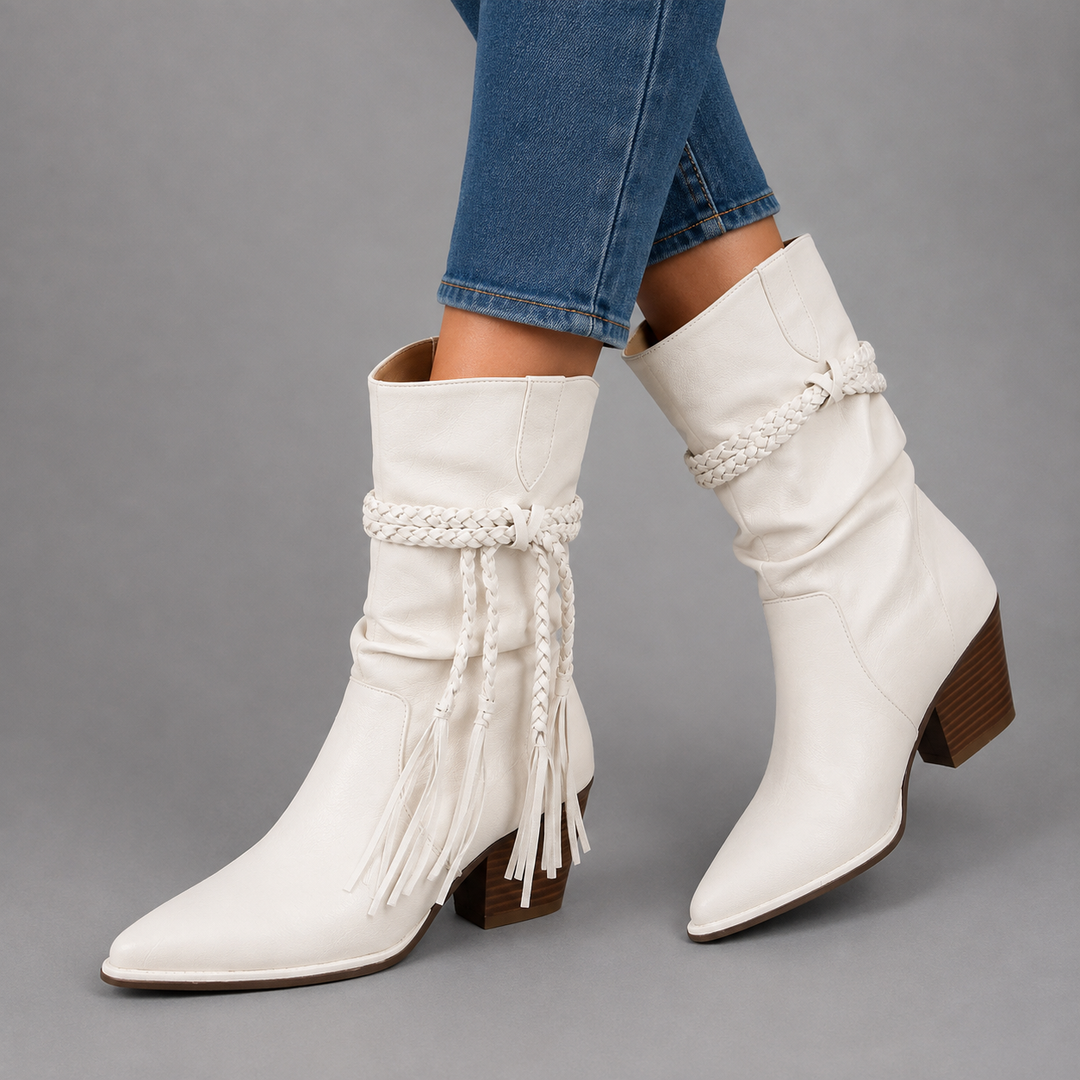 Sienna | Warm Fringe Mid-Calf Boots