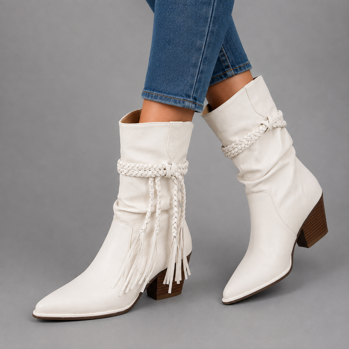 Sienna | Warm Fringe Mid-Calf Boots