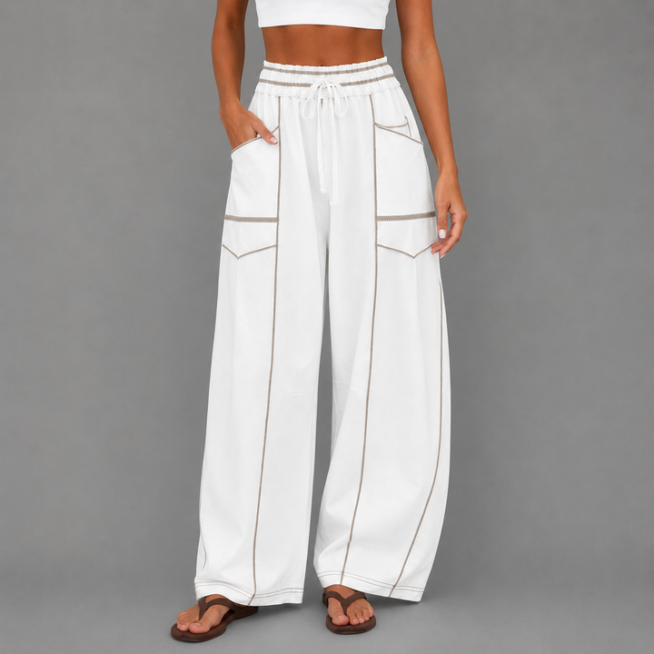 Lena | High Waist Wide Leg Cargo Pants