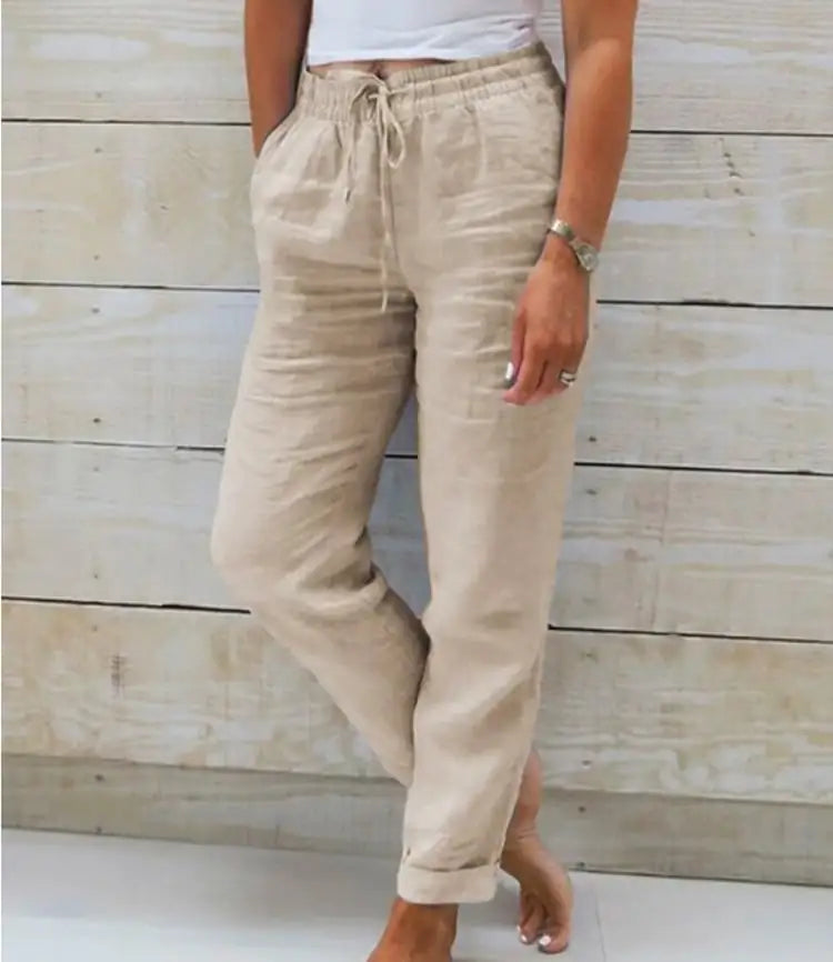 Emily Linen Stretch Pants