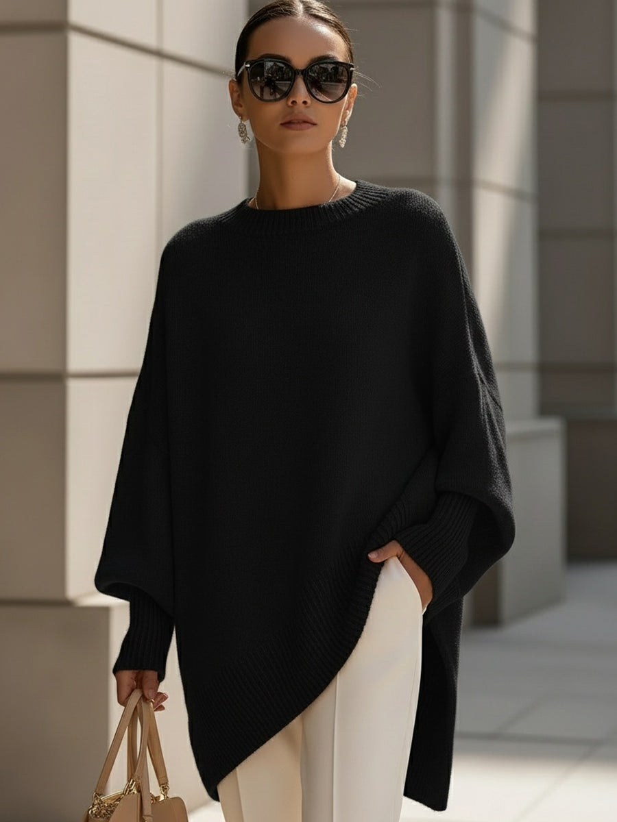 Kayla | Long Sleeve Oversized Fit Ribbed Cuffs Hem Sweater