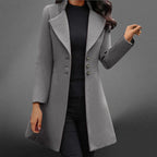 Vinci Luxurious Italian Wool Long Sleeve Coat