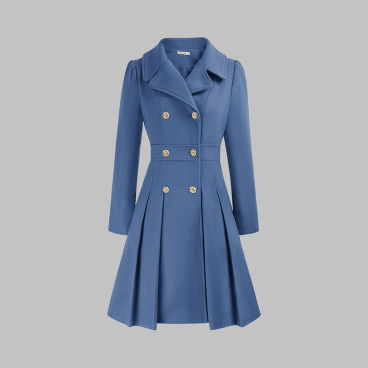Seraphine | Elegant Fit-and-Flare Double-Breasted Trench Coat