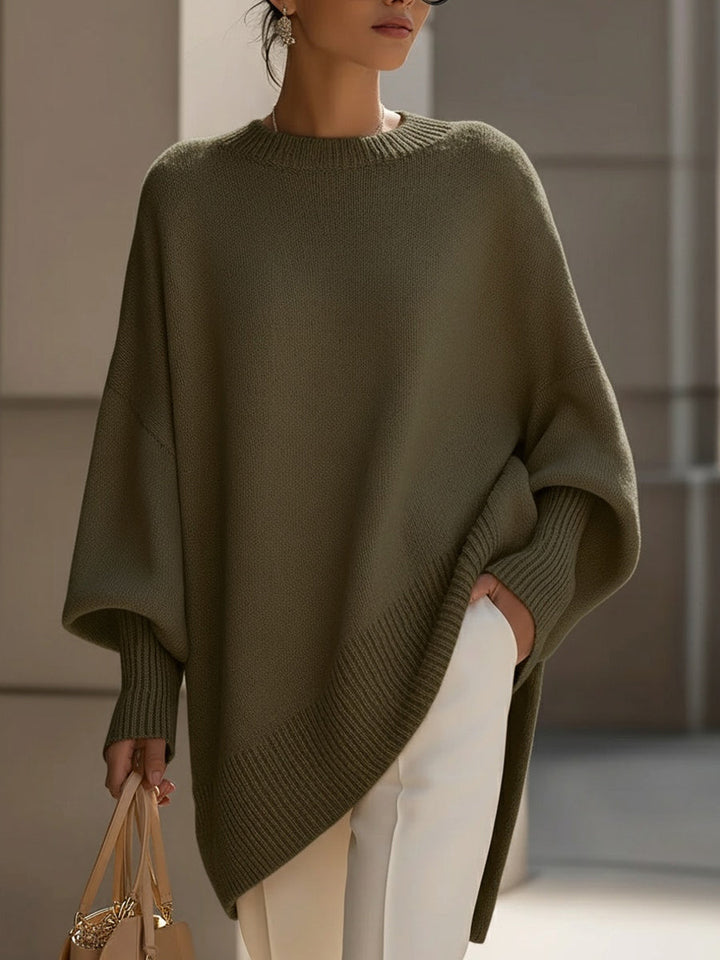 Kayla | Long Sleeve Oversized Fit Ribbed Cuffs Hem Sweater
