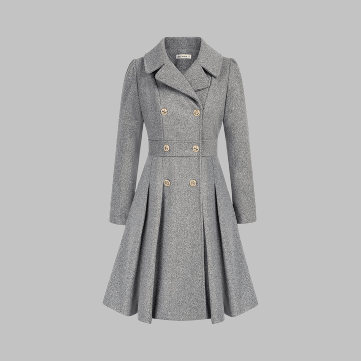 Seraphine | Elegant Fit-and-Flare Double-Breasted Trench Coat