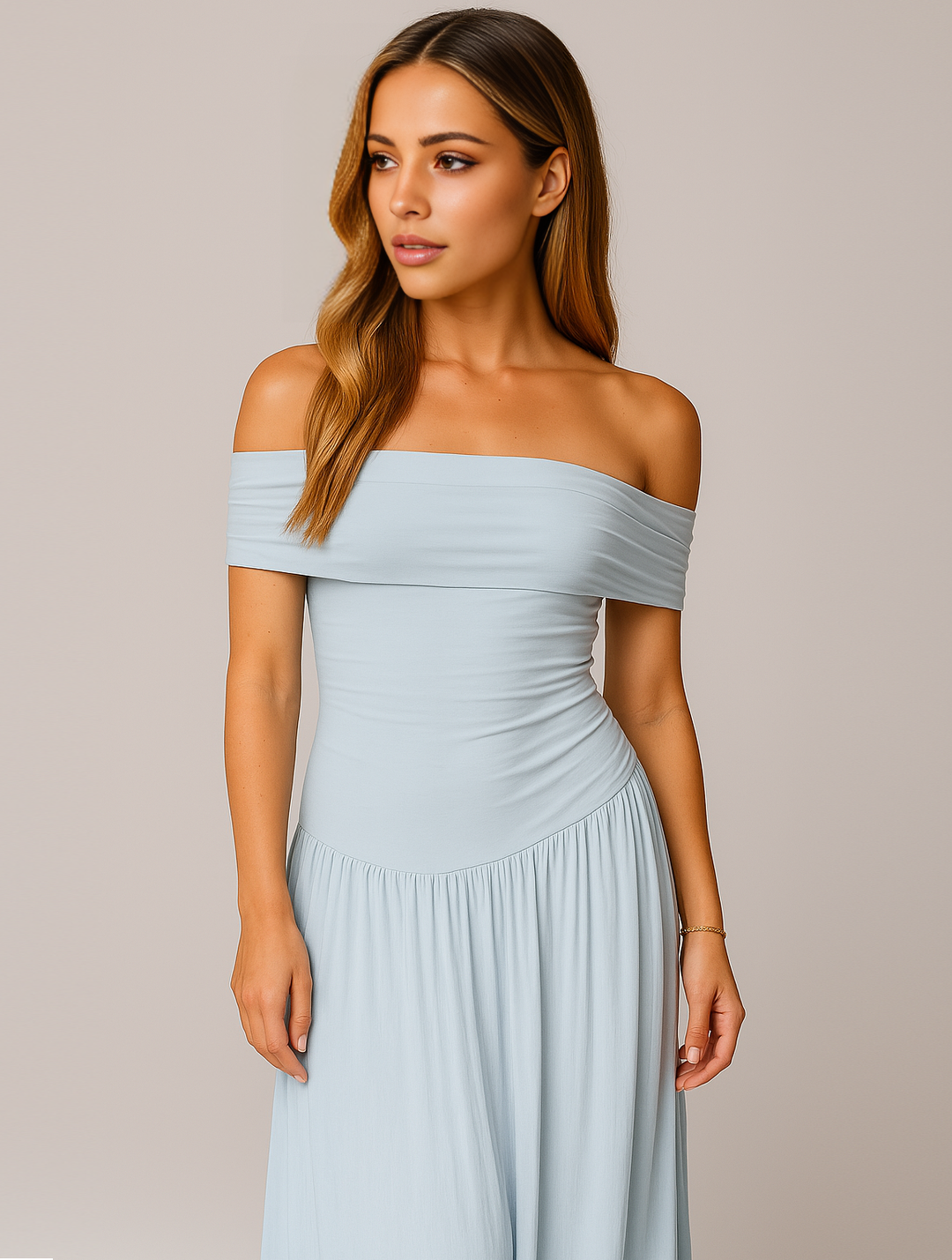 Bella | Wedding Guest Pleated Maxi Dress