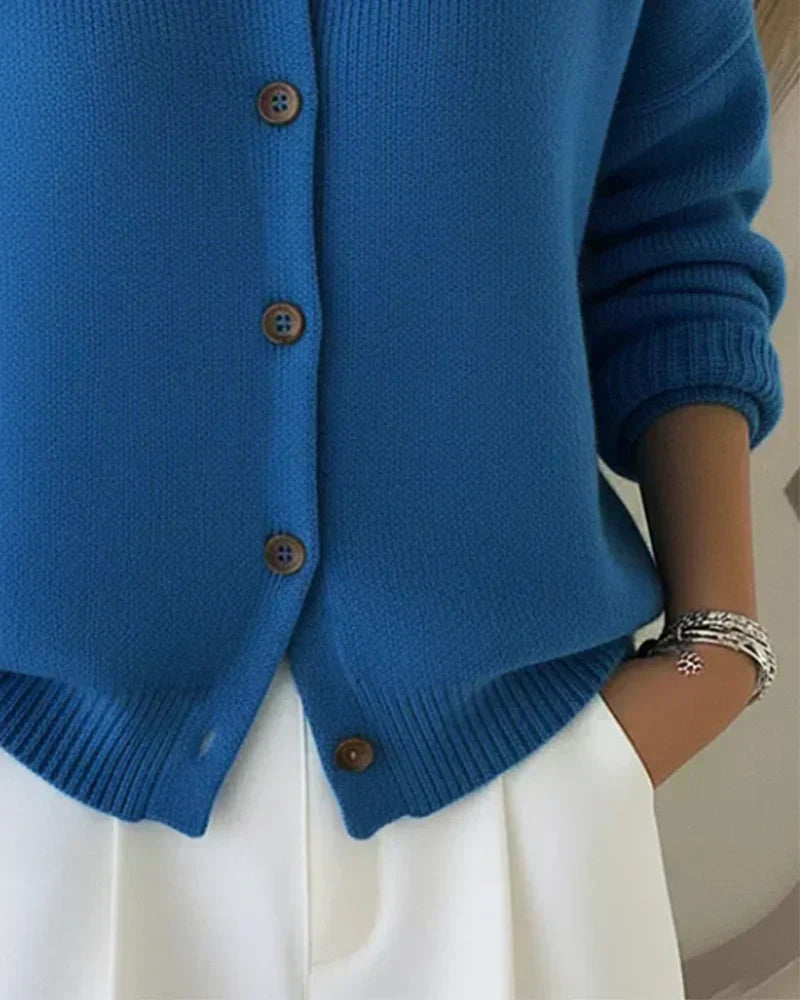 Meli | Button Collar with Versatile Style and Classic Design Cardigan