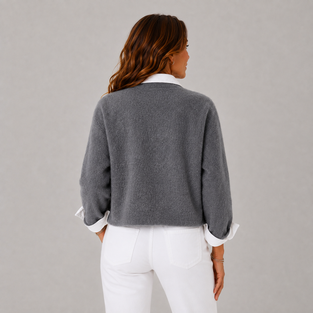 Fiona | Relaxed Cashmere Cropped Winter Jacket
