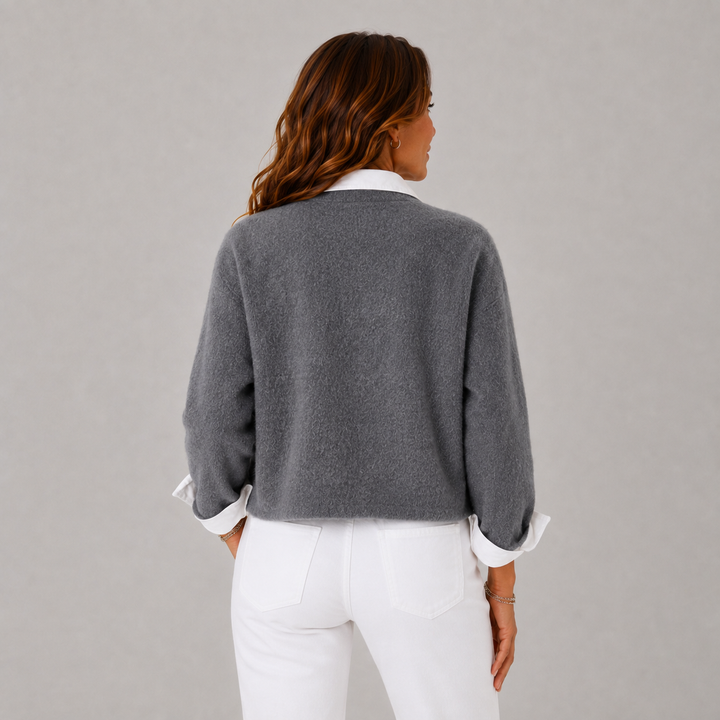Fiona | Relaxed Cashmere Cropped Winter Jacket