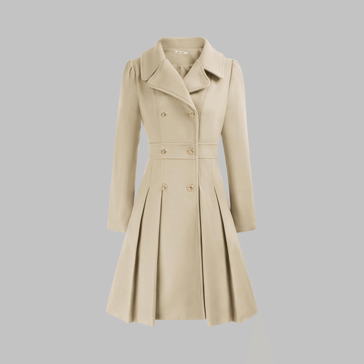Seraphine | Elegant Fit-and-Flare Double-Breasted Trench Coat