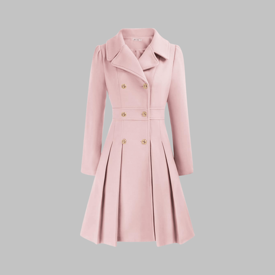 Seraphine | Elegant Fit-and-Flare Double-Breasted Trench Coat