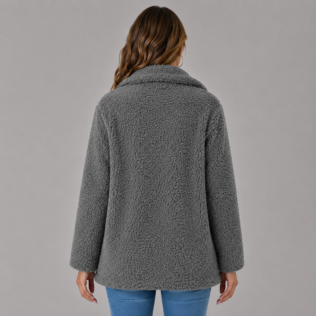 Camille | Double-Breasted Sherpa Wool Jacket