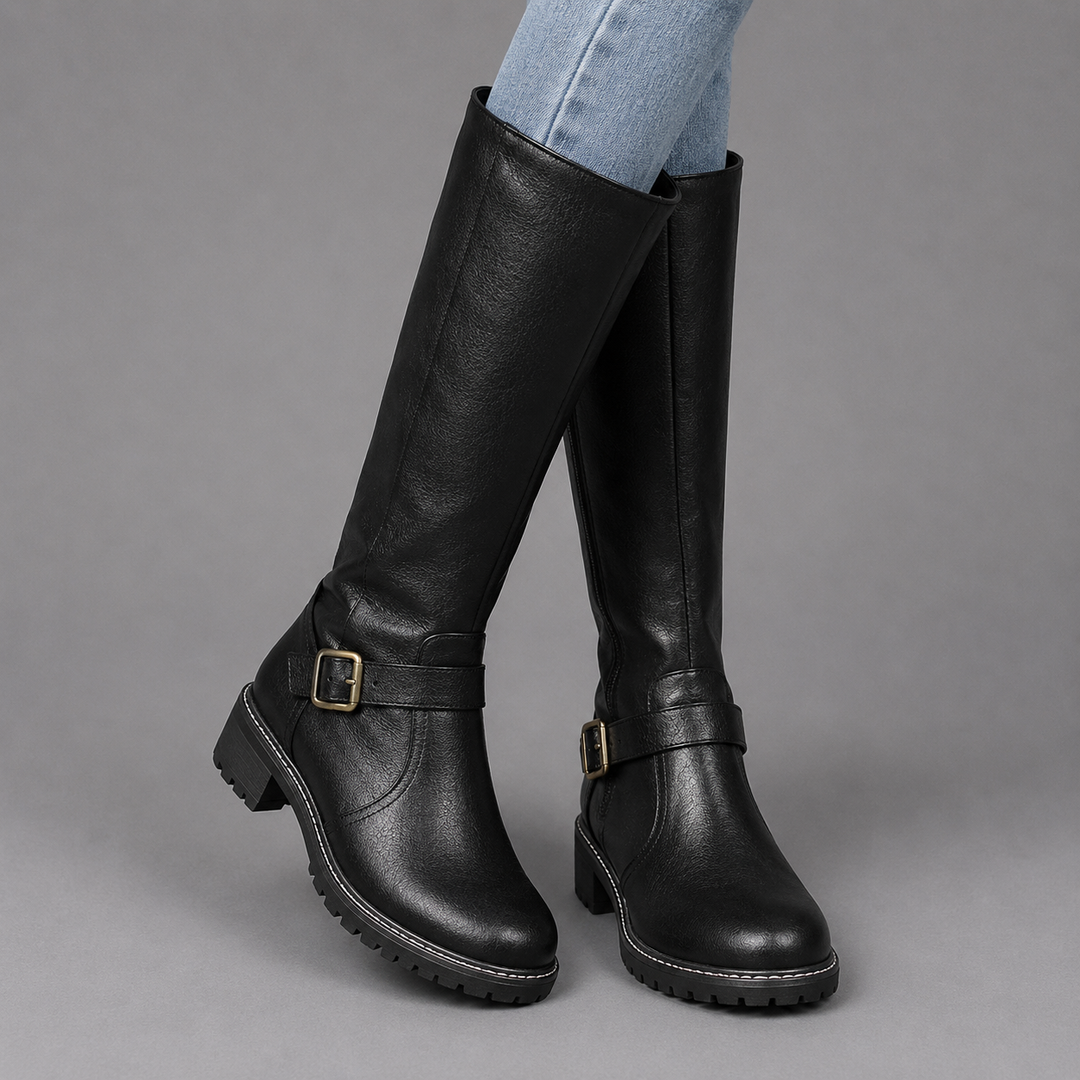 Cindy | Waterproof Leather Knee-High Boots