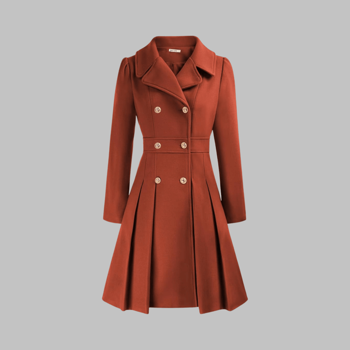 Seraphine | Elegant Fit-and-Flare Double-Breasted Trench Coat